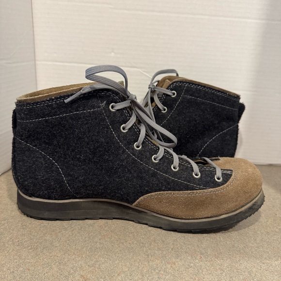 Woolrich Men’s Eagle Lace Up Brown-Black Wool And Suede Hiking Boots Size 11.5